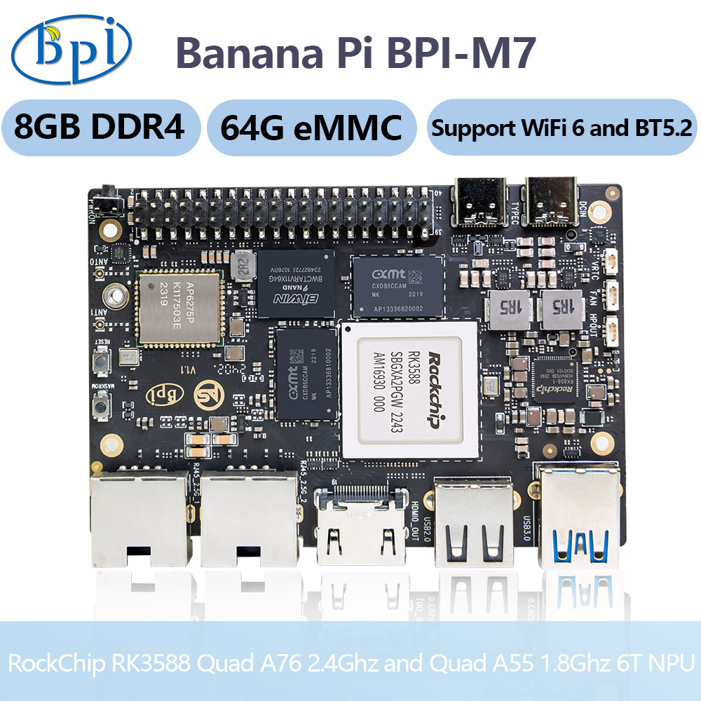Banana Pi BPI-M7 RockChip RK35 - Banana Pi Bpi M7 Rk3588 评论和价格