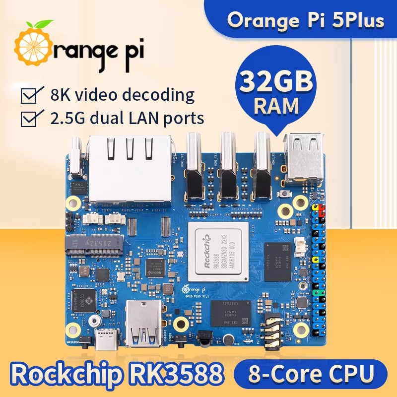 DroMaRockchip Single Board RK3 - Orange Pi 5 Plus 32Gb 评论和价格